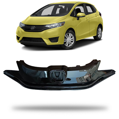 #ad Fit 2015 2016 2017 Honda Fit Front Bumper Grille Gloss Black Trim Grill Assembly $72.99