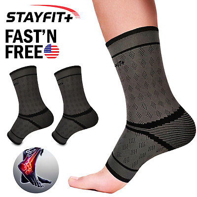 #ad Ankle Brace Support Compression Sleeve Wrap Socks Plantar Fasciitis Pain Relief $9.99