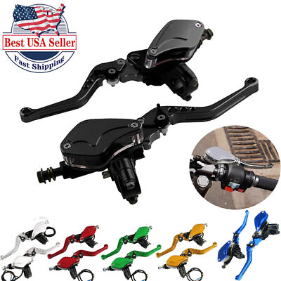 #ad 7 8quot; Motorcycle Brake Clutch Pump Lever amp; Hydraulic Master Cylinder Reservoir $27.99