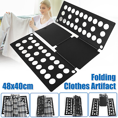 #ad Adjustable T Shirt Clothes Fast Folder Folding Board Laundry Fold Flip Organizer $12.98