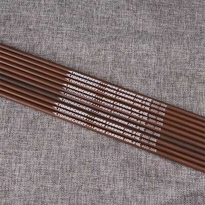31inch Pure Carbon Arrow Shafts Spine 300 350 400 500 600 ID 6.2 for Hunting $39.39