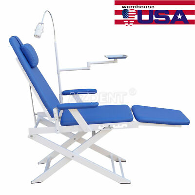 #ad Silla Portable Dental Chair Mobile Folding Chair Medical Rechargeable LED Light $367.99