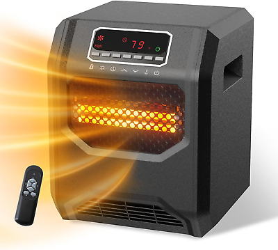#ad Space Heater for Indoor Use 1500W Electric Room Heaters Infrared Quartz Heaters $93.99