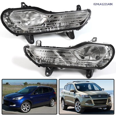 #ad Fit For 13 16 Ford Kuga Escape Pair Front Bumper Fog Light Lamps LeftRight Side $50.35
