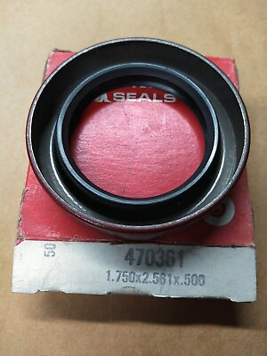 #ad National 470361 Oil Seal 1.750quot; x 2.561quot; x .500quot; Double Lip with Inner Spring $6.75