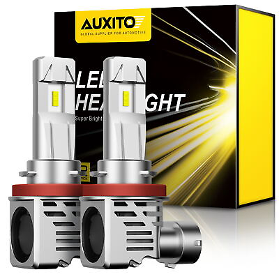 #ad 2X AUXITO H11 H8 LED Headlight Kit Low Beam Bulb Super Bright 6500K 24000LM EOA $35.99