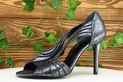 #ad Touch of Nina Women Sz 7.5 M Silver Pump Fabric Shoes $16.50