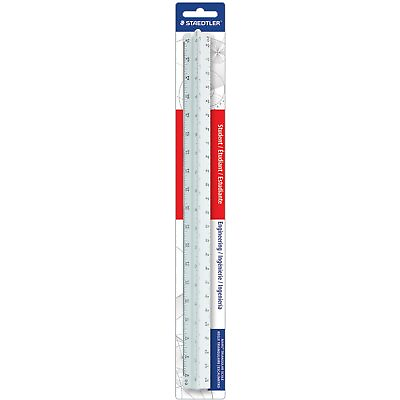 #ad Staedtler 12 Inches Engineers Triangular Scale 98718 34BK $12.13