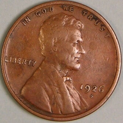 #ad 1926 S Lincoln Wheat Penny G VG $11.95