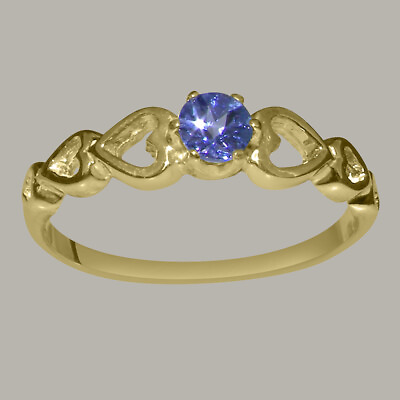 #ad 9k Yellow Gold Natural Tanzanite Womens Solitaire Ring Sizes 4 to 12 $309.00