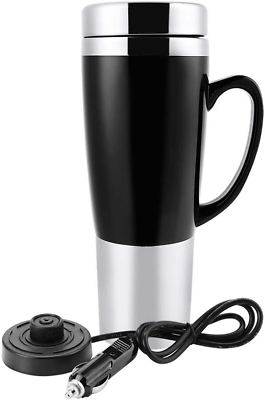 #ad 12V Car Kettle Boiler 450Ml Electric Water Insulated Car Mug Travel Heating Cup $44.99