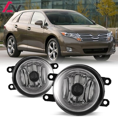 #ad For Toyota Venza 2009 2015 Clear Lens Pair Bumper Fog Lights Replacement Lamps $34.99