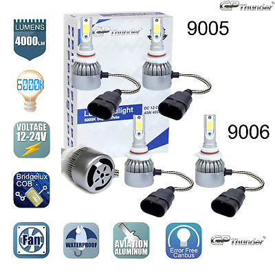 #ad 90059006 Combo 160W 16000LM CREE LED Headlight Kit High amp; Low Beam Light Bulbs $19.99