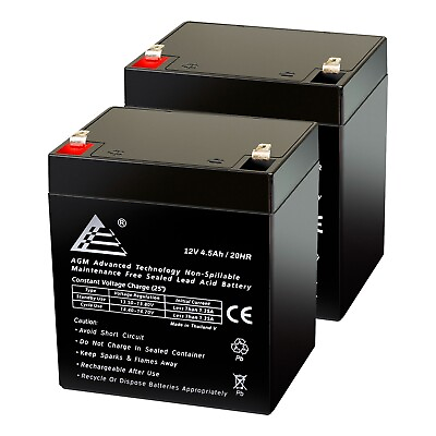 #ad 2 Pack NEW 12V 4.5AH Sealed Lead Acid SLA Battery for APC UPS UB1245 $34.99