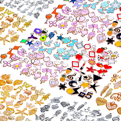 #ad 150PCS Bracelet Charms for Jewelry Making Wholesale Bulk Lots Jewelry Making Sil $14.39