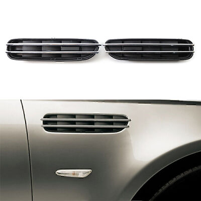 #ad 1 Pair ABS New Side Fender Air Flow Vents Grille Fit BMW 5 Series E39 E60 E61 M5 $41.57