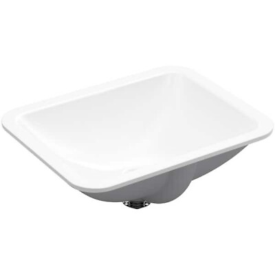 #ad KOHLER 20.25” Caxton Rectangular Undermount Bathroom Sink White K 2000 0 New $54.99