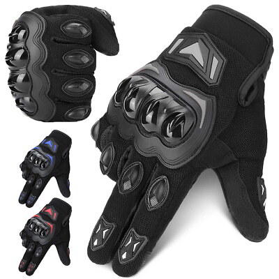 #ad Motorcycle Gloves Carbon Fiber Touch Screen Motorbike Cycling Full Finger Gloves $12.99