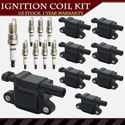#ad 8PCS Ignition Coil amp; 8PCS Spark Plug for Chevrolet GMC Cadillac 2005 2019 $110.00