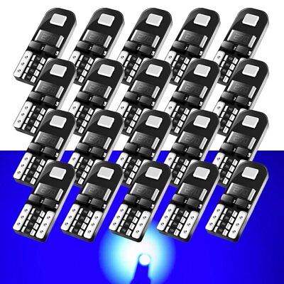 #ad 20pc Super Blue T10 LED Bulbs Parking Light License Intrior 168 194 2825 W5W EAN $12.99