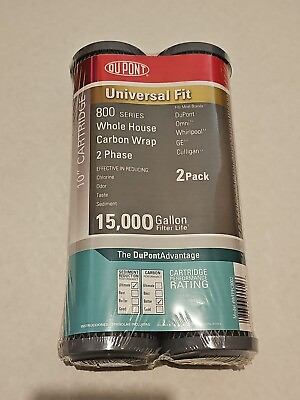 #ad Twin Pack Dupont 800 Series 10quot; Whole House Carbon Wrap Water Filters New Seal $19.99