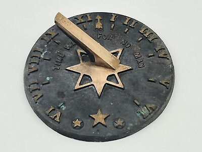 #ad Vintage Cheney Brass Sundial 4.25” Diameter $26.95