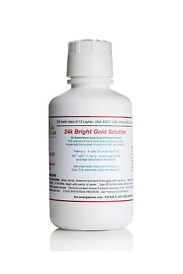 #ad 24K Bright Gold Solution Intended for Bath Electroplating Equipment. Liqui... $281.15