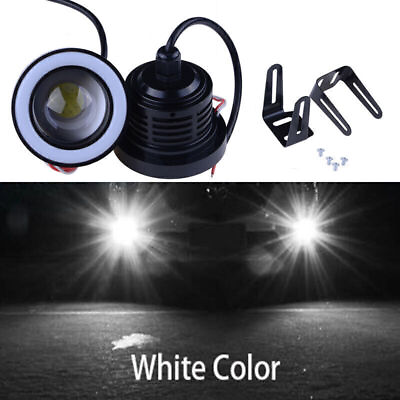 #ad 2X 89mmquot; Car Fog Light LED Projector COB Halo Angel Eye Ring DRL Driving Bulbs A $22.99