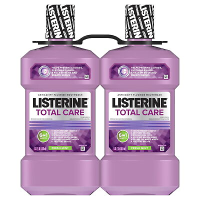 #ad Listerine Total Care Fresh Mint Anticavity Fluoride Mouthwash 2 x 1 L $16.58