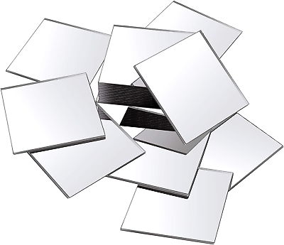 #ad Mini Size Square Mirror Tiles Adhesive Small Square Mirror Tiles Craft Mirror Ti $14.55