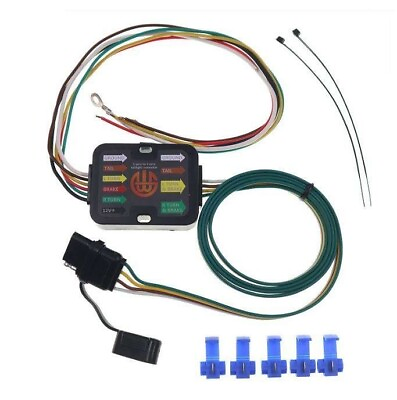 #ad 3 to 2 wire trailer tail light converter with 4 way connector and power supply $21.99