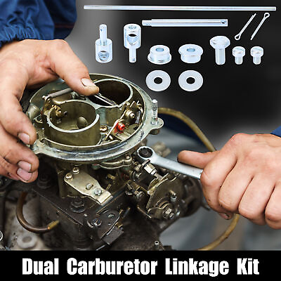 #ad Dual Carburetor Linkage fit for Holley Demon Edelbrock Carter Barry Grant Carb $18.04