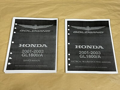 #ad 3hole Service Shop Repair amp; Electrical Manual 01 03 Honda GL1800 Gold Wing 1800 $42.39