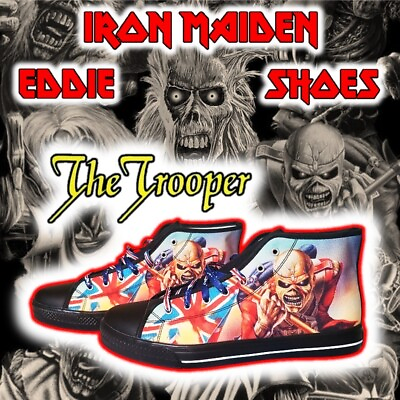 #ad Iron Maiden Shoes Men#x27;s US 11 NEW High Tops The Trooper Eddie C $69.87