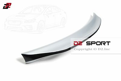 #ad Painted Silver Duckbill Trunk Spoiler Carbon Strip fits 15 20 Subaru Impreza WRX $218.49