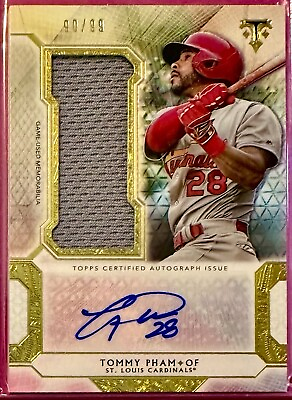 #ad #ad 2018 Triple Threads “Auto Jumbo Relic” Tommy Pham Cardinals #UAJR TP 99 $19.99