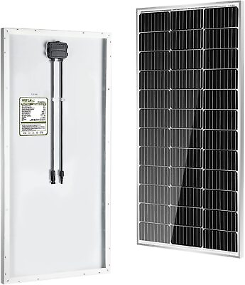 HQST Solar Panel 100W 12V Monocrystalline 9BB Cell High Efficiency Module for RV $279.96