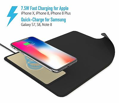 #ad Qi Wireless 10W Fast Charger Charging Mouse Pad For iPhone 8 8Plus SE XR XS Max $9.99