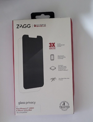 #ad ZAGG Invisible Shield Glass Privacy for iPhone 13 Pro Max 14 plus $15.99