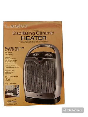 #ad Lasko 5409 1500W Oscillating Ceramic Heater Grey $31.95