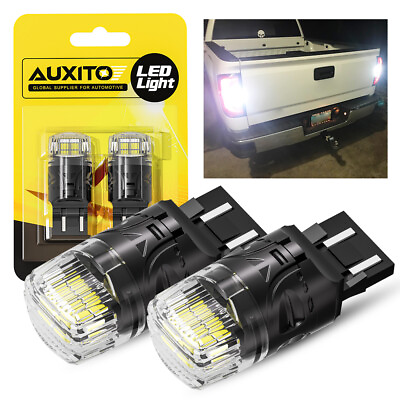 #ad 2X White 7443 7440 W21W Parking Light Bulbs LED Reverse Turn Signal Blinker $12.99