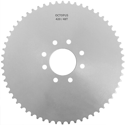 #ad OCTOPUS 40 41 420 Chain 48 Tooth Steel Sprocket for Go Karts Mini Bikes 8quot; Inch $32.99