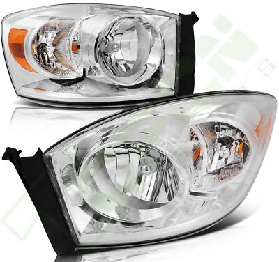 #ad Headlights For 2006 2009 Dodge Ram Front Left Right Sides Pair Clear Lens $81.99