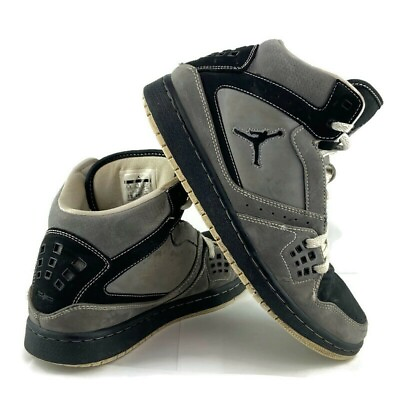 #ad Nike Air Jordan Basketball Shoes Mens 9.5 Gray Flight 1 Sneakers 372704 002 $37.97