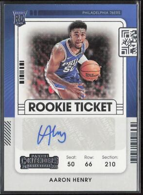 #ad 2021 22 Panini Contenders Aaron Henry Rookie Ticket Auto #165 76ers $2.25