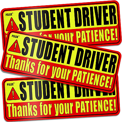 #ad Student Driver Magnet for Car Be Patient Student Driver Magnet 9.45×3.2Inch 3 Pk $8.99