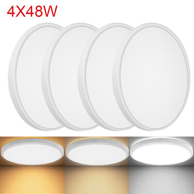 #ad 4X48W LED Ceiling Down Light Thin Flush Mount Kitchen Lamp Home Fixture Dimmable $69.99