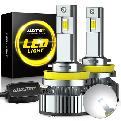 #ad 2X AUXITO H11 H9 LED Headlight Bulbs Low Beam Super Bright 6500K White Y19 EOA $43.69
