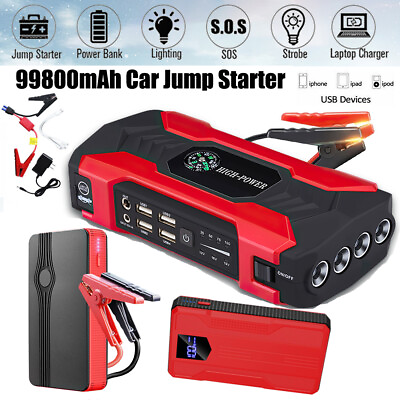 #ad 99800mAh Car Jump Starter Box Booster Jumper Power Bank Battery Charger Portable $28.19