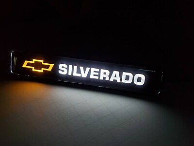 1PCS SILVERADO LED Logo Light Car For Front Grille Badge Illuminated Decal $14.00